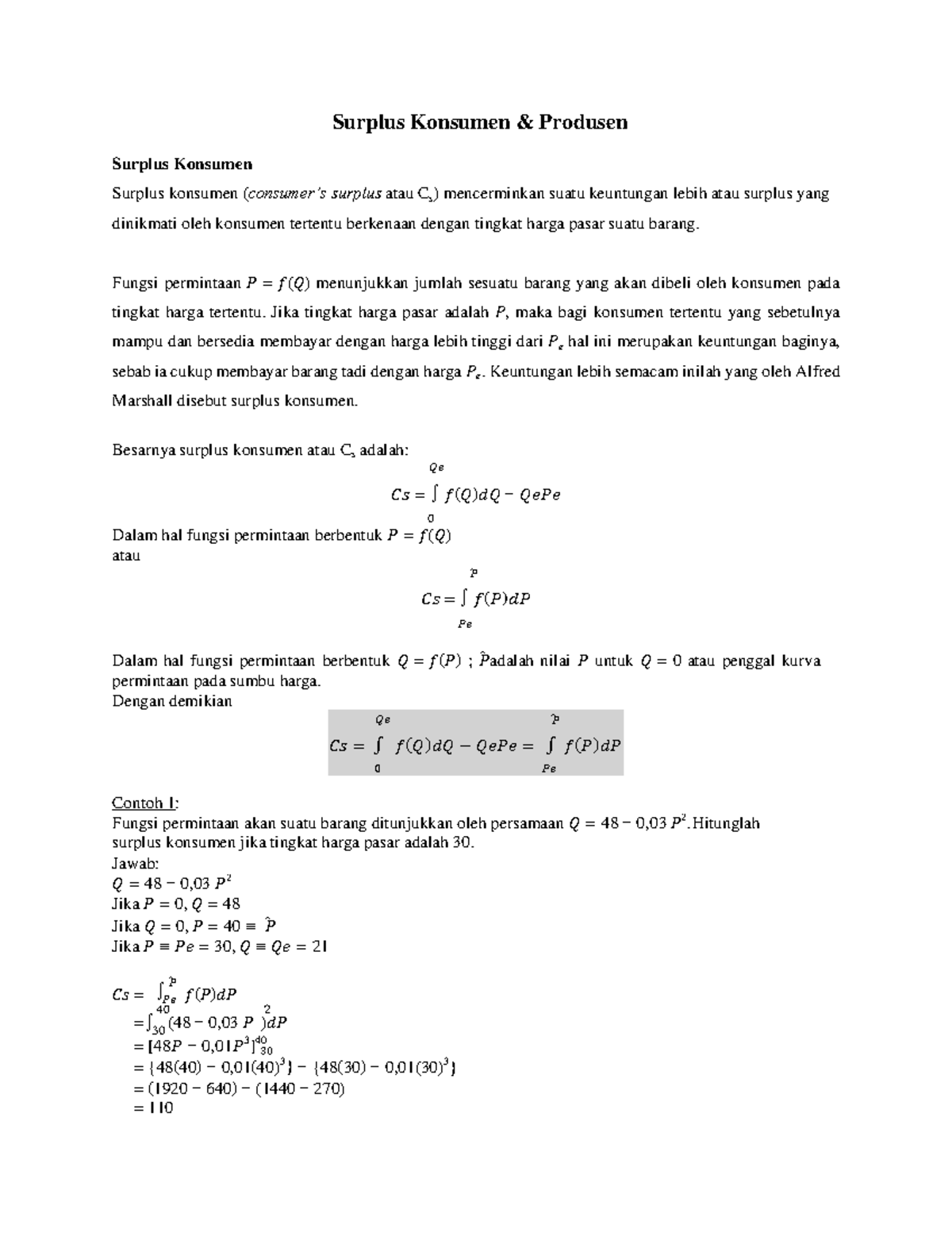 Suplus Konsumen dan Produsen - 30 Surplus Konsumen & Produsen Surplus ...