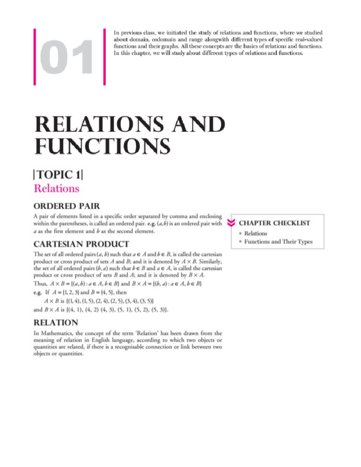 Cl.12Relation&Function ncert notes - In previous class, we initiated ...