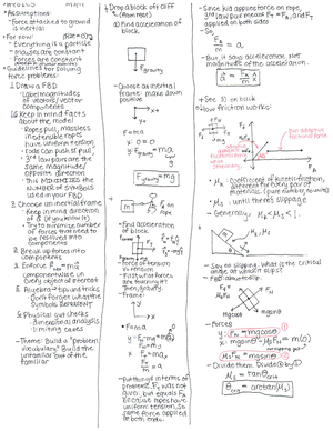 Cheat Sheet for Final Exam Whole Course - PHYS W1401x - Studocu