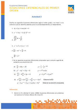 250922 Ecuaciones Diferenciales Actividad 2 - Ecuaciones Diferenciales ...