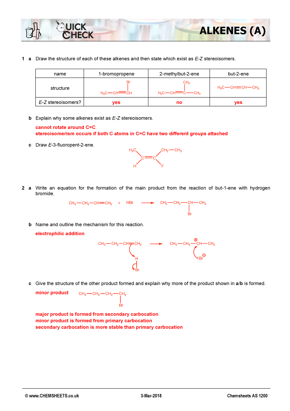 Chemsheets Hess Law 2 Answers