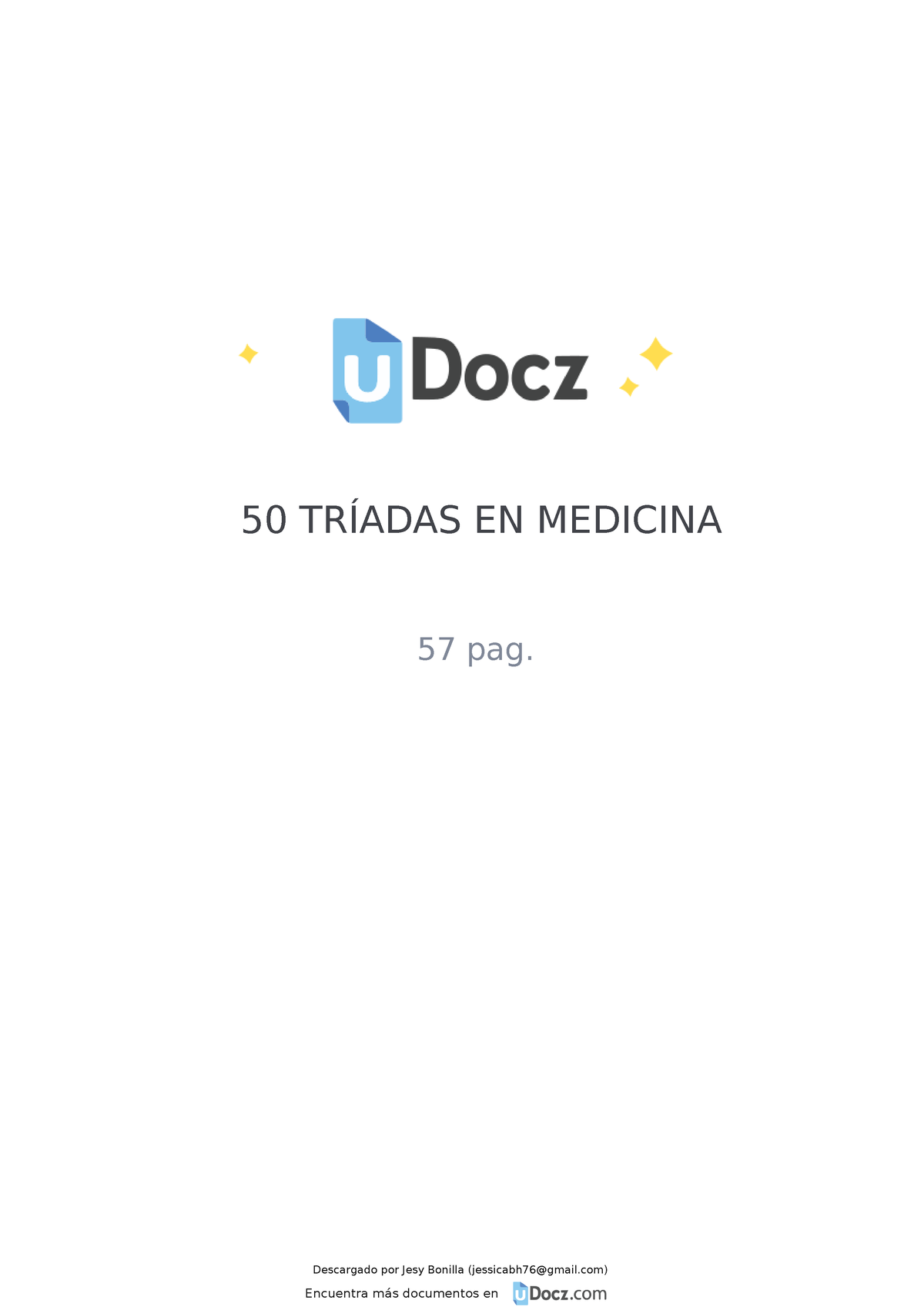 50 Triadas En Medicina - 50 TRÍADAS EN MEDICINA 57 Pag. Descargado Por ...