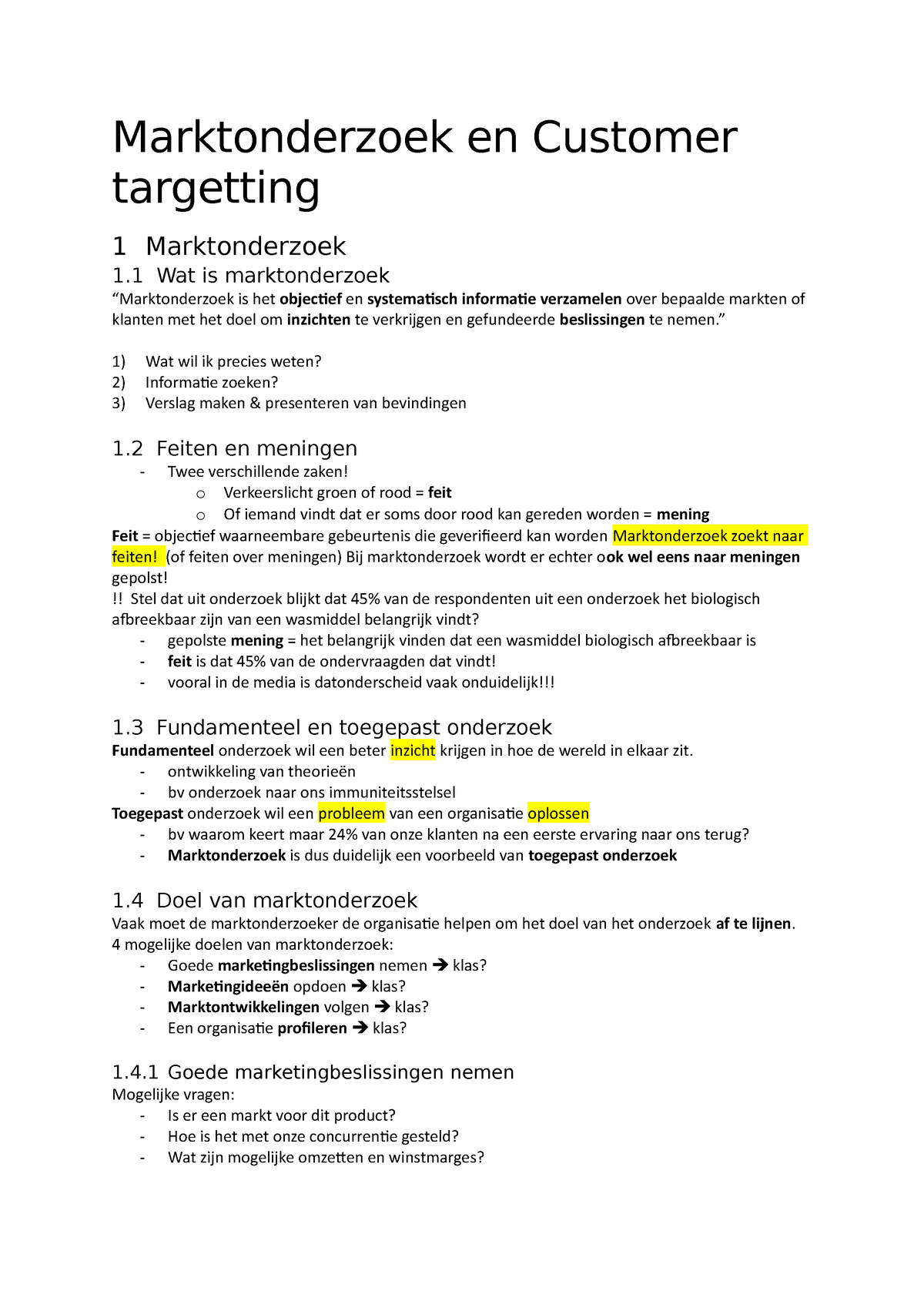 Marktonderzoek En Customer Targeting - Marktonderzoek En Customer ...