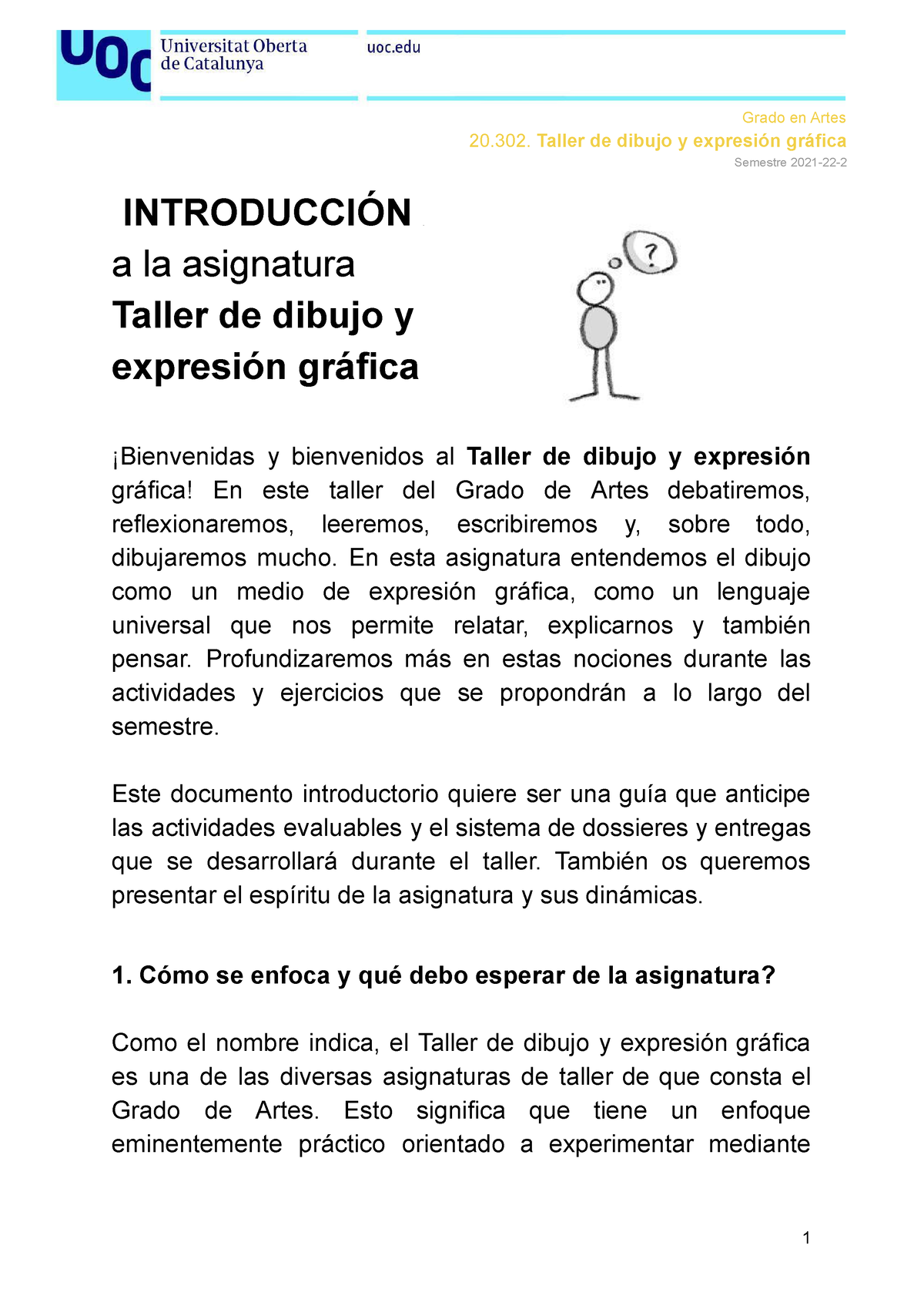 Introduccion-asignatura IBE - Taller De Dibujo Y Expresión Gráfica ...