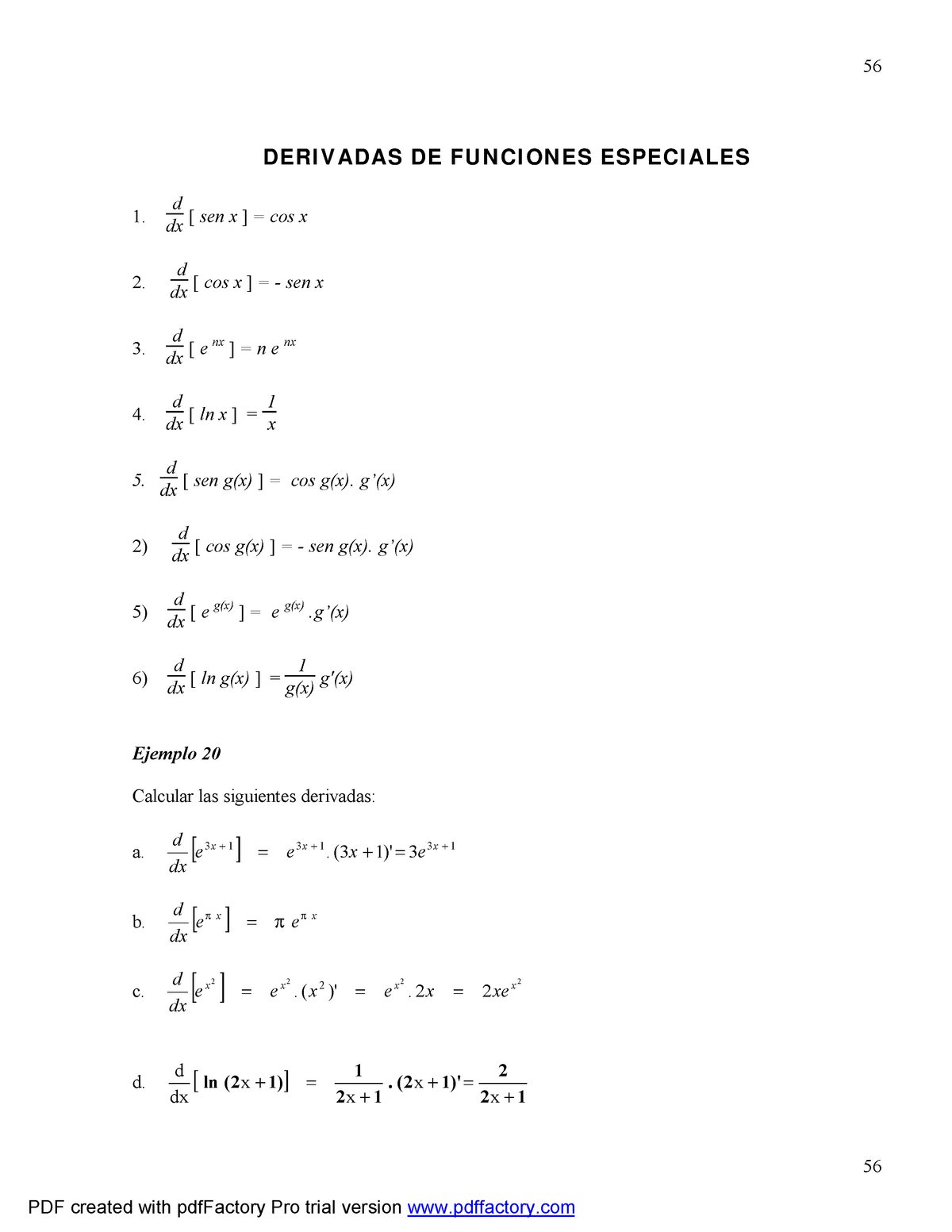 Tema 2 Derivadas De Funciones Especiales Implicitas Studocu