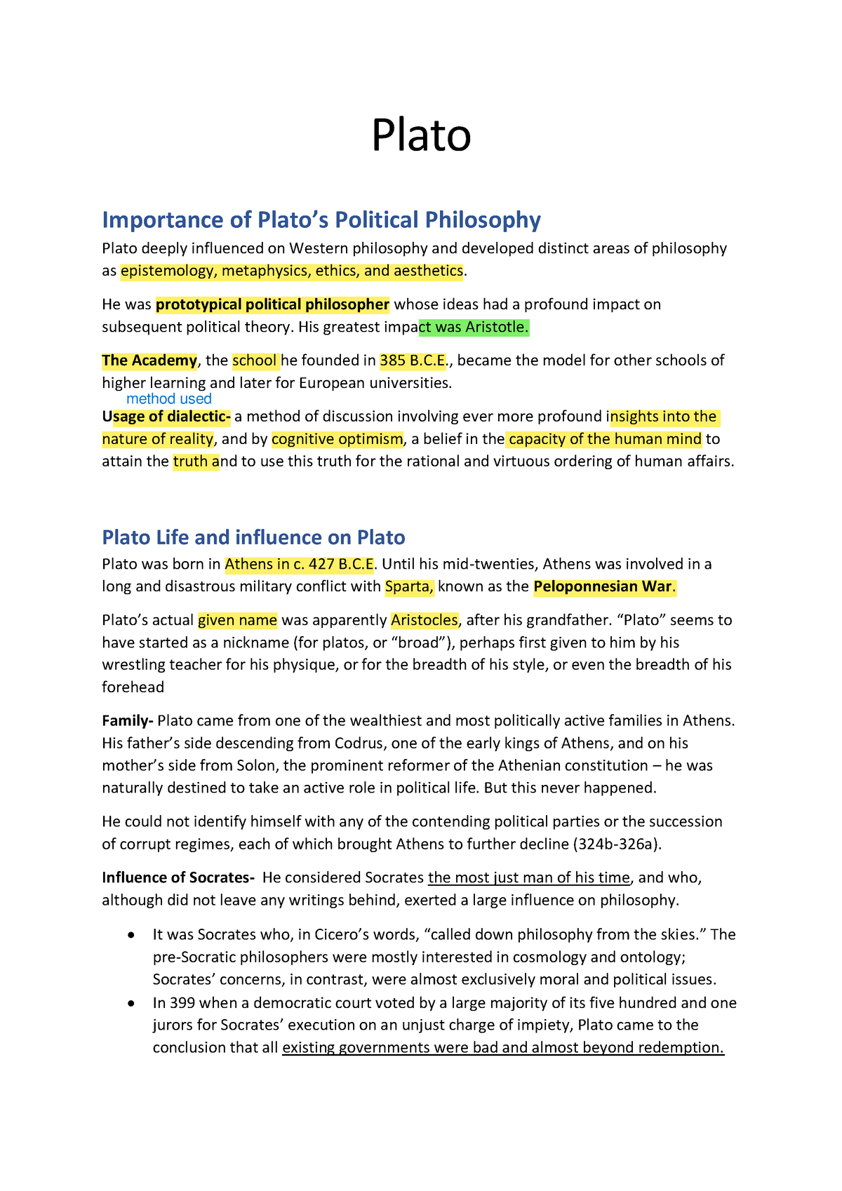 Plato Of Classical Political Philosophy - Plato Importance Of Plato’s ...