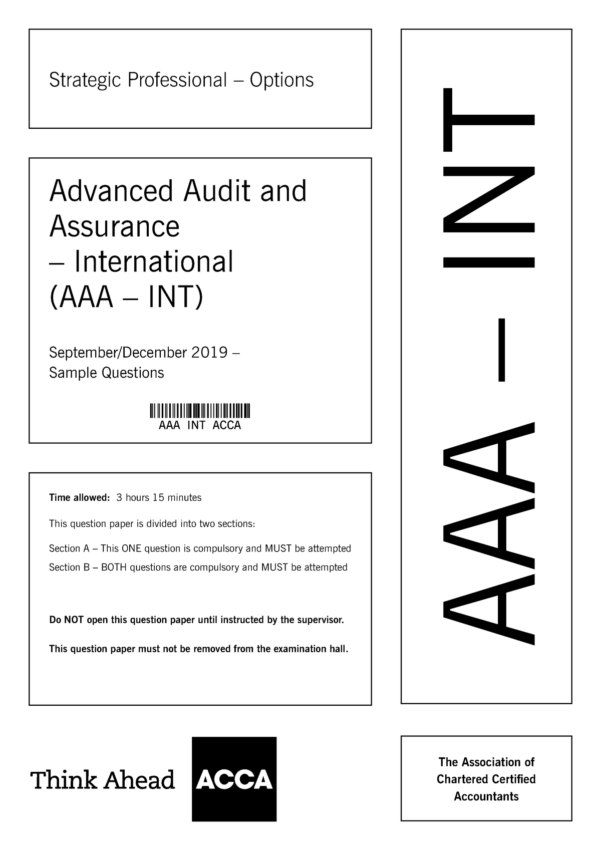 AAA Audit Assurance - Strategic Professional – Options Advanced Audit ...