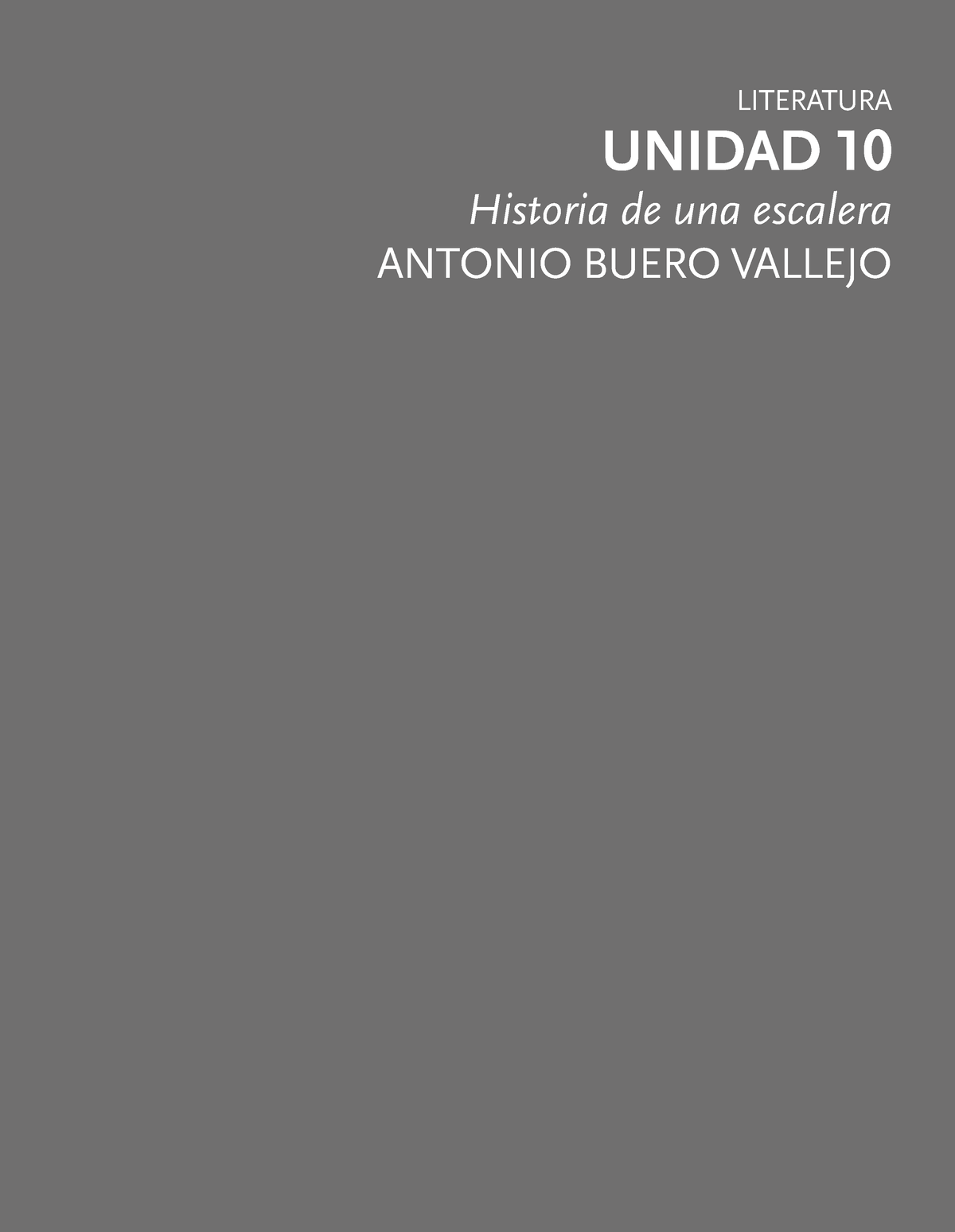 Selectividad] Solución pregunta 3 Lengua (Historia de una escalera)