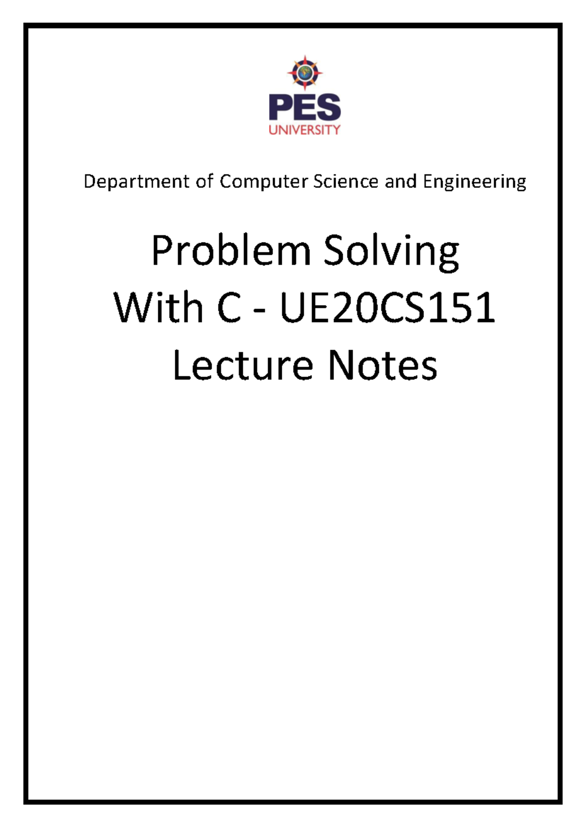 CS151 Unit1 Notes - navya mam - Department of Computer Science and ...