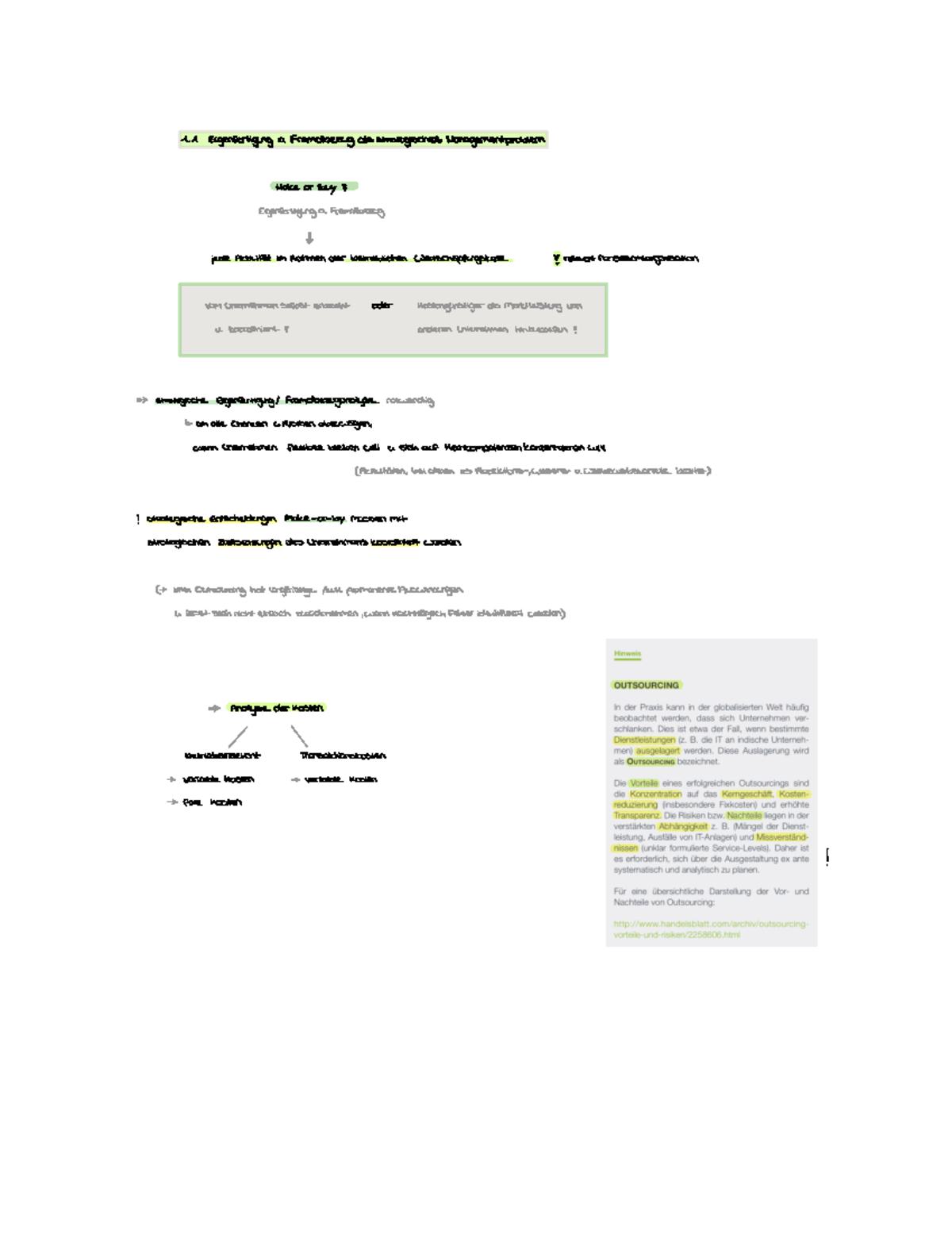 1.1 Eigenfertigung o. Fremdbezug als strategisches Managementproblem