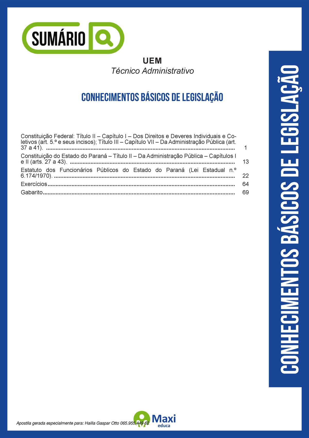 04 Apostila Versao Digital Conhecimentos Basicos De Legislacao 065 ...