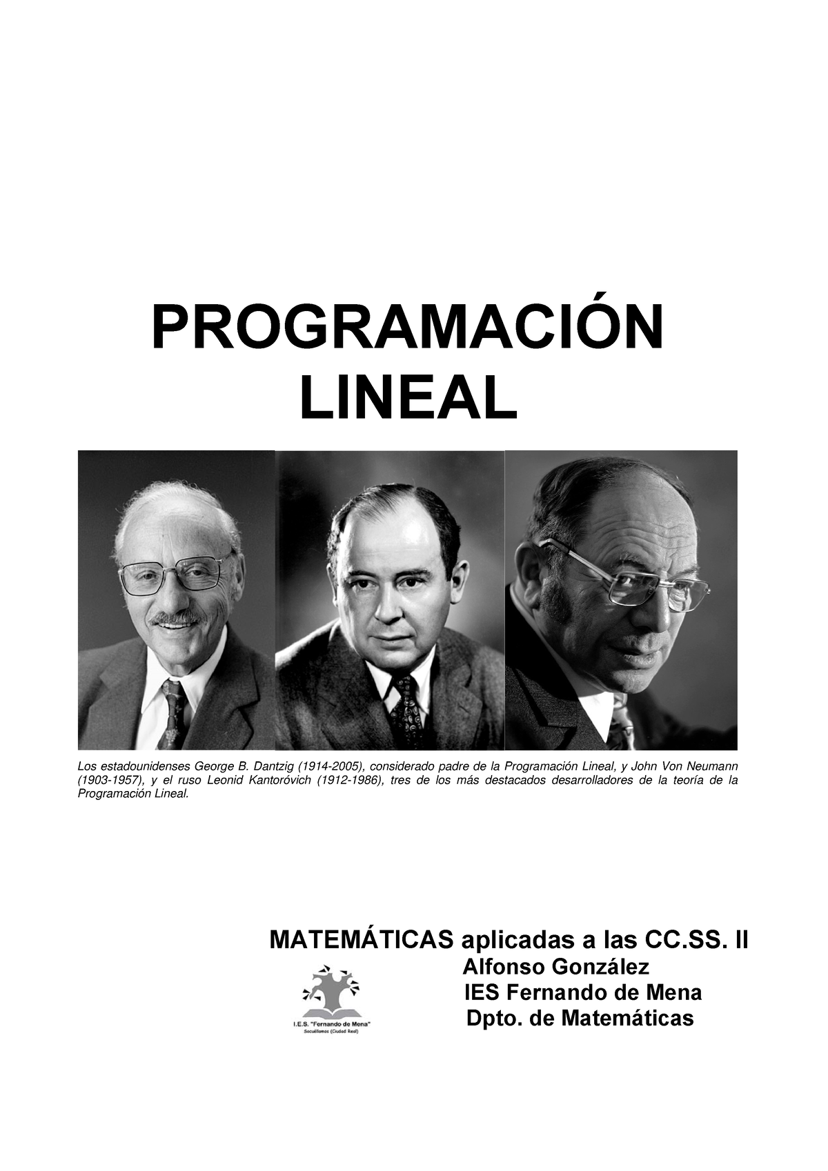 4-programacion-lineal - PROGRAMACIÓN LINEAL Los Estadounidenses George ...