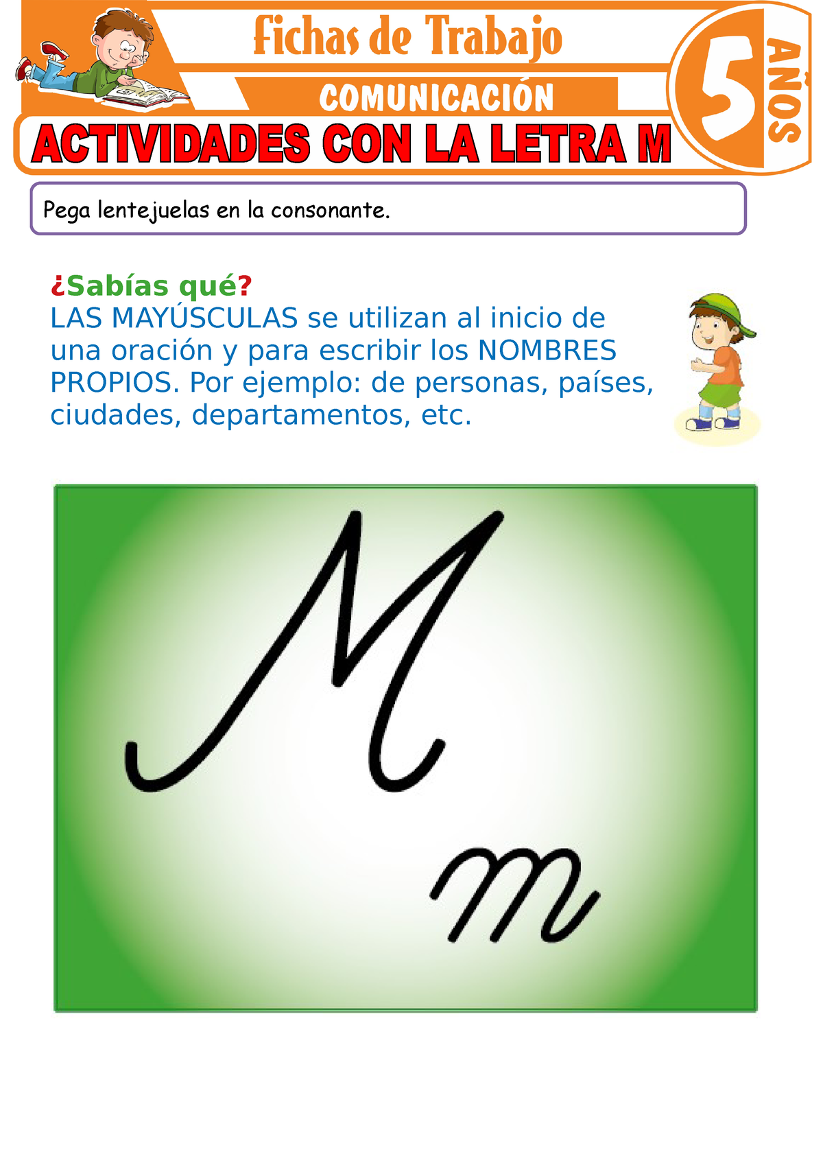 Actividades Con La Letra M Para Ninos De 5 Anos ¿ Las MayÚsculas Se Utilizan Al Inicio De 9905