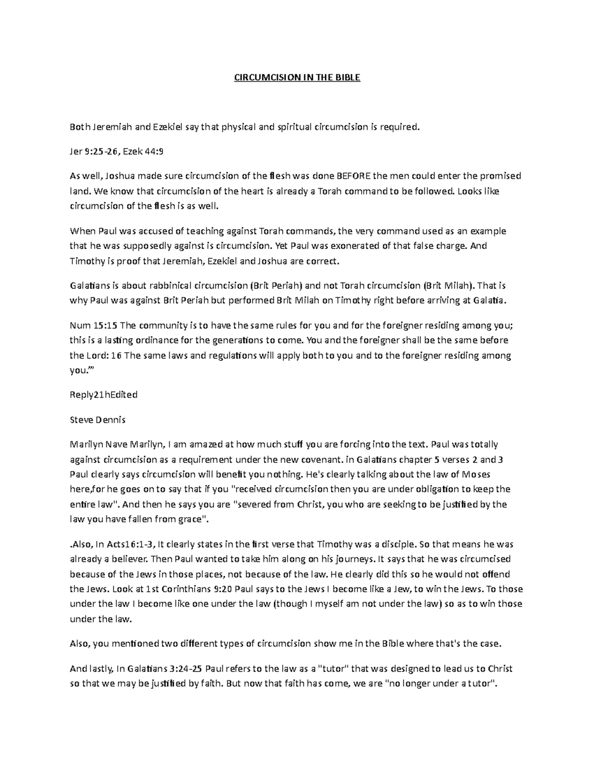 Circumcision In The Bible CIRCUMCISION IN THE BIBLE Both Jeremiah and