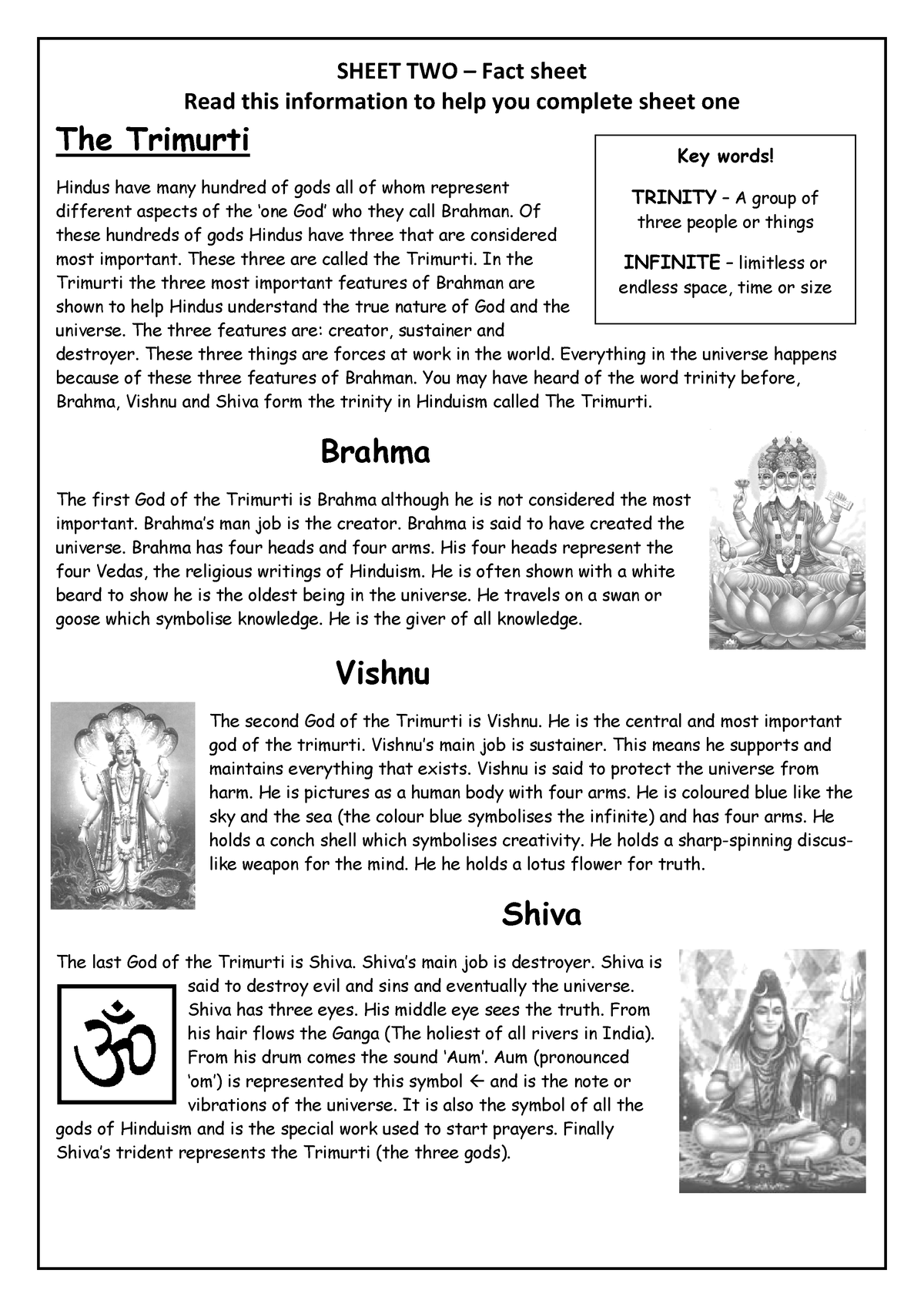 Trimurti-fact-sheet - trinurtu - SHEET TWO – Fact sheet Read this ...