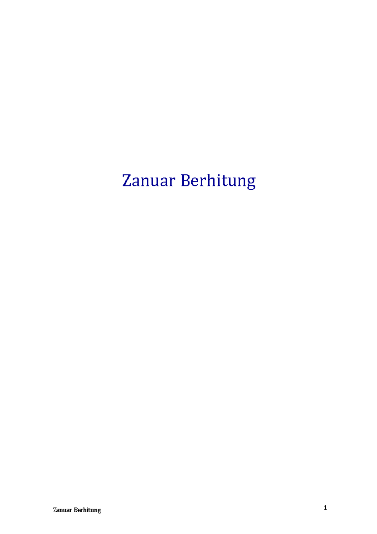 Problem set - Zanuar Berhitung - Zanuar Berhitung 1 Zanuar Berhitung ...