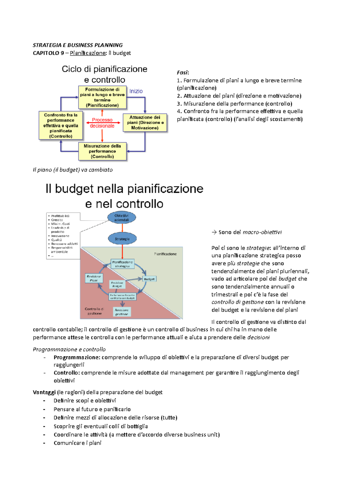 strategia aziendale e business planning unive studocu