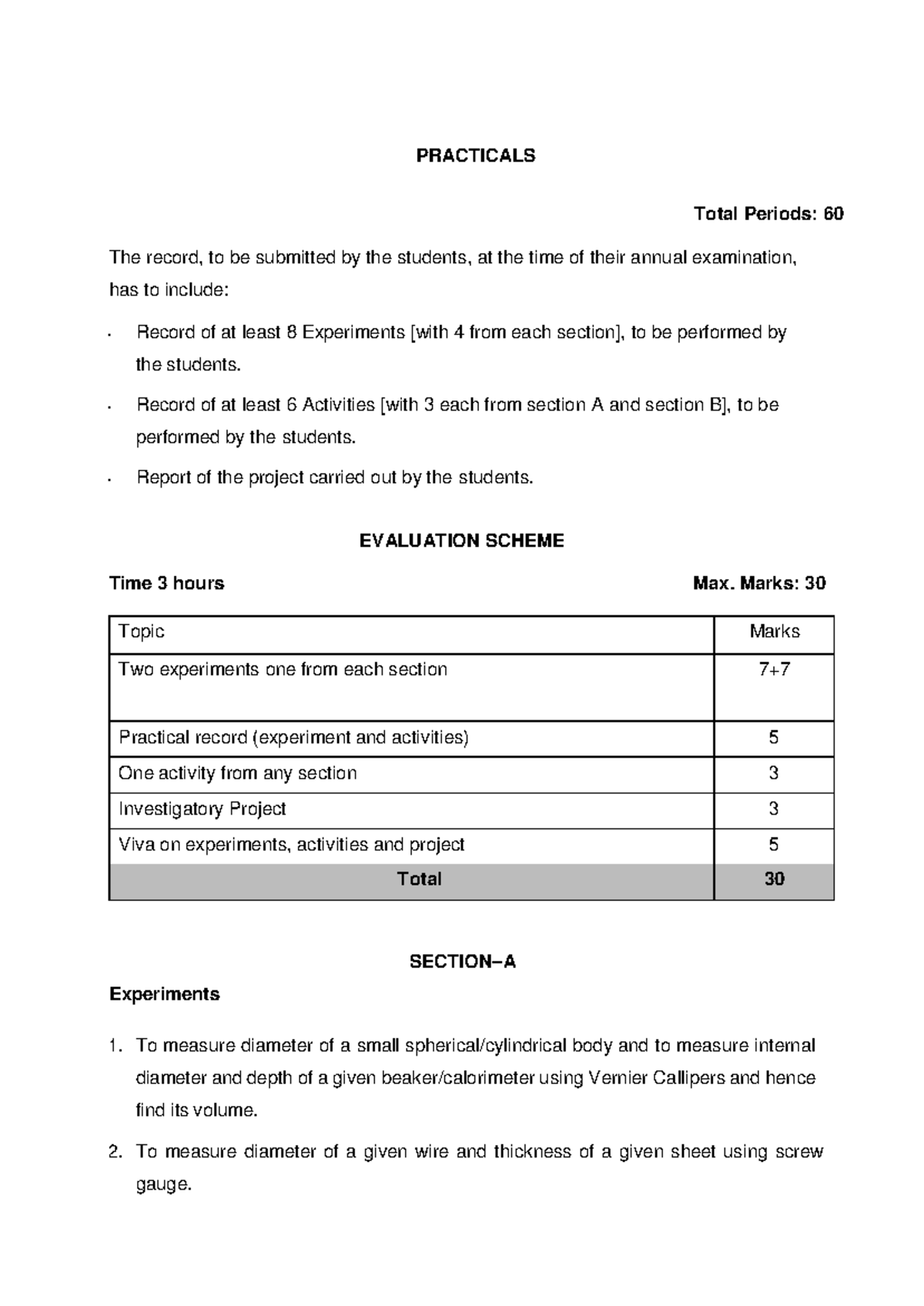Physics Sr Sec 2022-23 (1) - PRACTICALS Total Periods: 60 The record ...