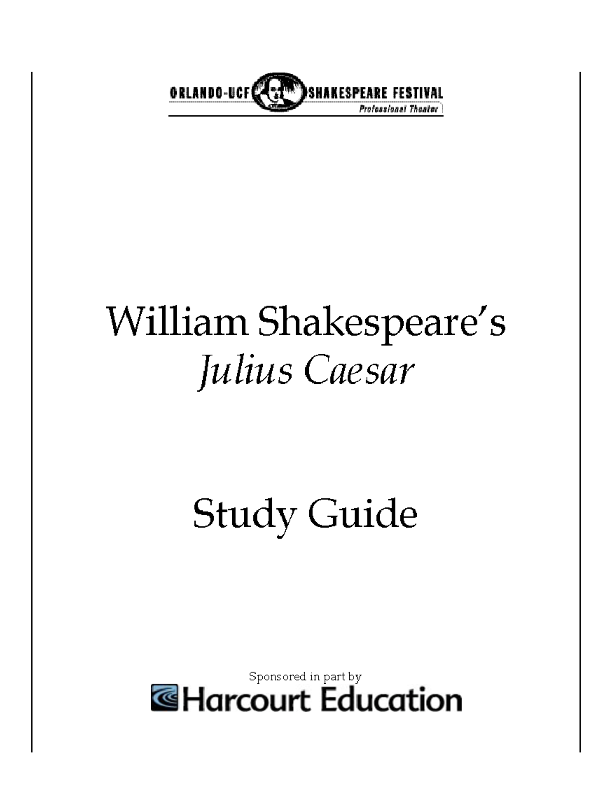 Julius Caesar - Study Guide - William Shakespeare’s Julius Caesar Study ...