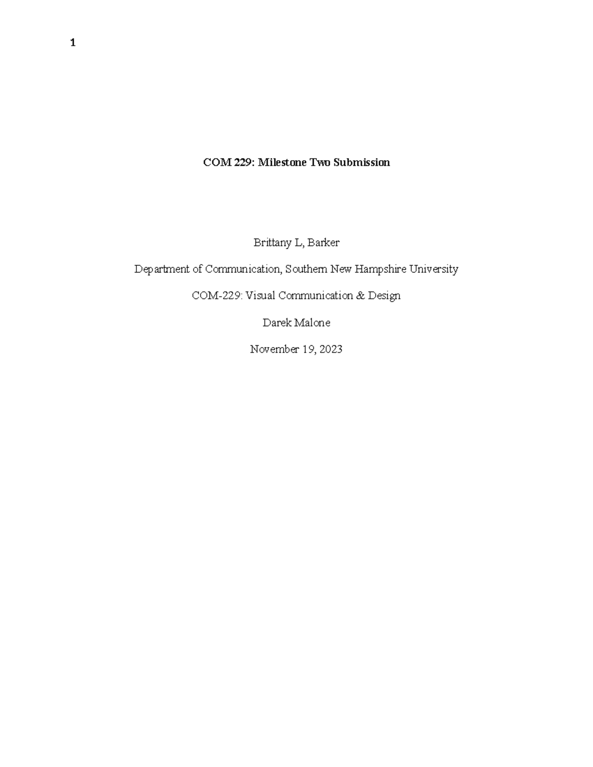 COM 229 Milestone Two Submission - COM 229: Milestone Two Submission ...