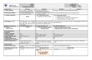 Cookery-9-10-MELC - Grade Level: Grade 9 Subject: TLE (Cookery NC II ...