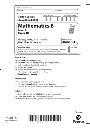 Pure Mathematics P1 January 2024 (pdf) - P74310A0128 Turn over P74310A ...