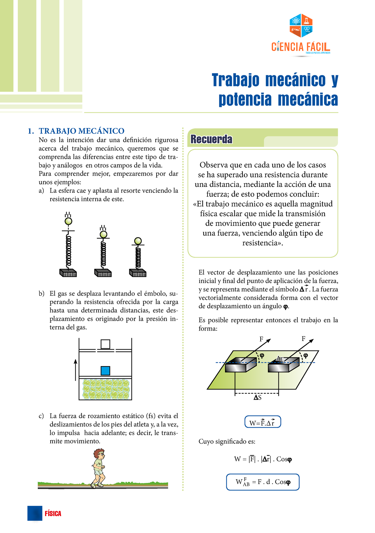 Física - CAP. XI - Trabajo Mecánico Y Potencia Mecánica - FÍSICA ...