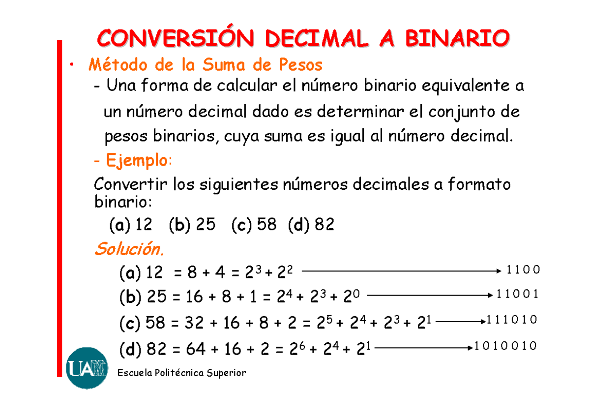 Conversion De Decimal A Binario Incluyendo Decimales CONVERSI N 