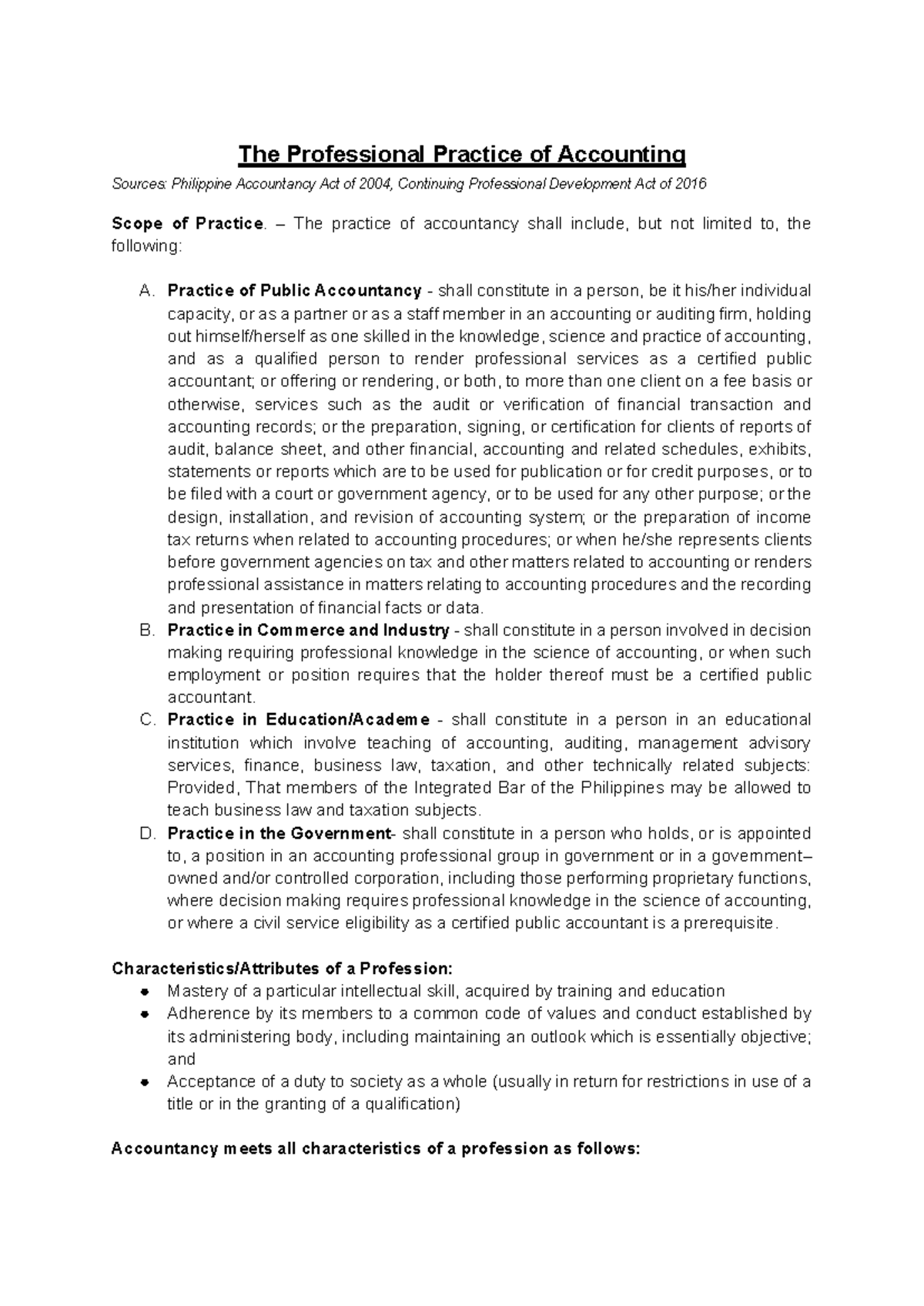 The Professional Practice of Accounting - The Professional Practice of ...