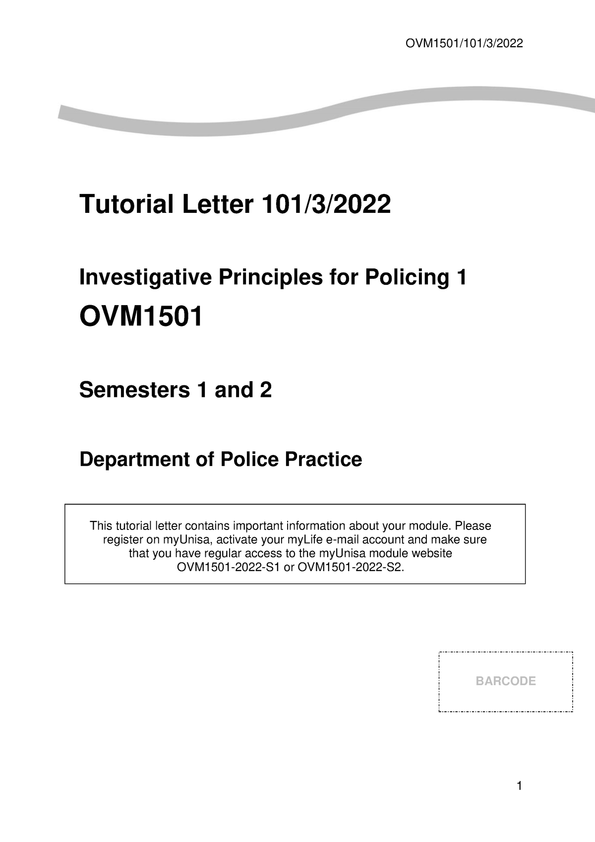 Tutorial Letter OVM1501 2022 TL 101 3 B - Tutorial Letter 101/3 ...