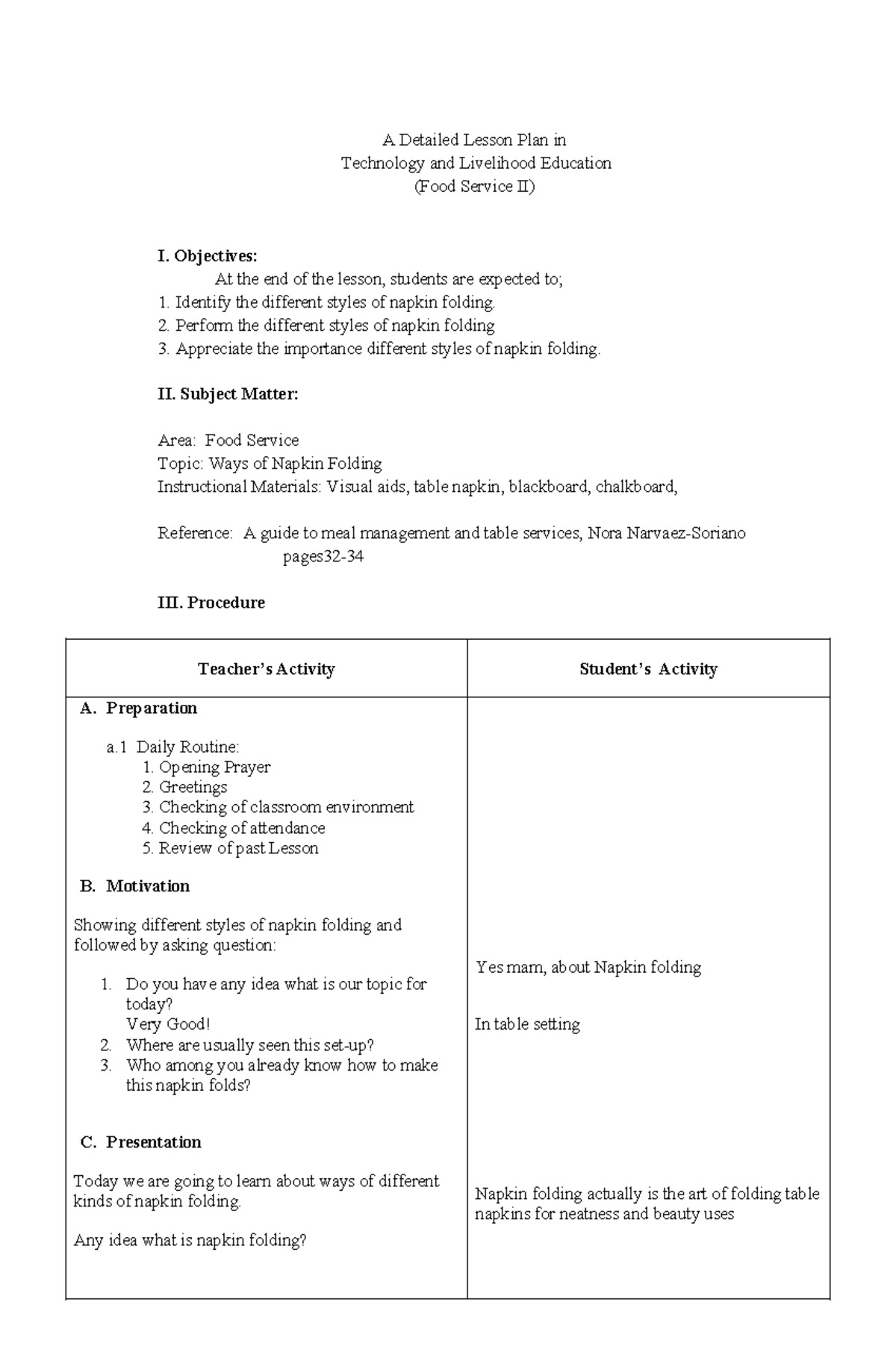 A Detailed Lesson Plan in Technology and - A Detailed Lesson Plan in ...