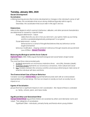 Sociology 1000 - Sociology 1000 Week 1 notes Day 1 Notes - Sociologist ...