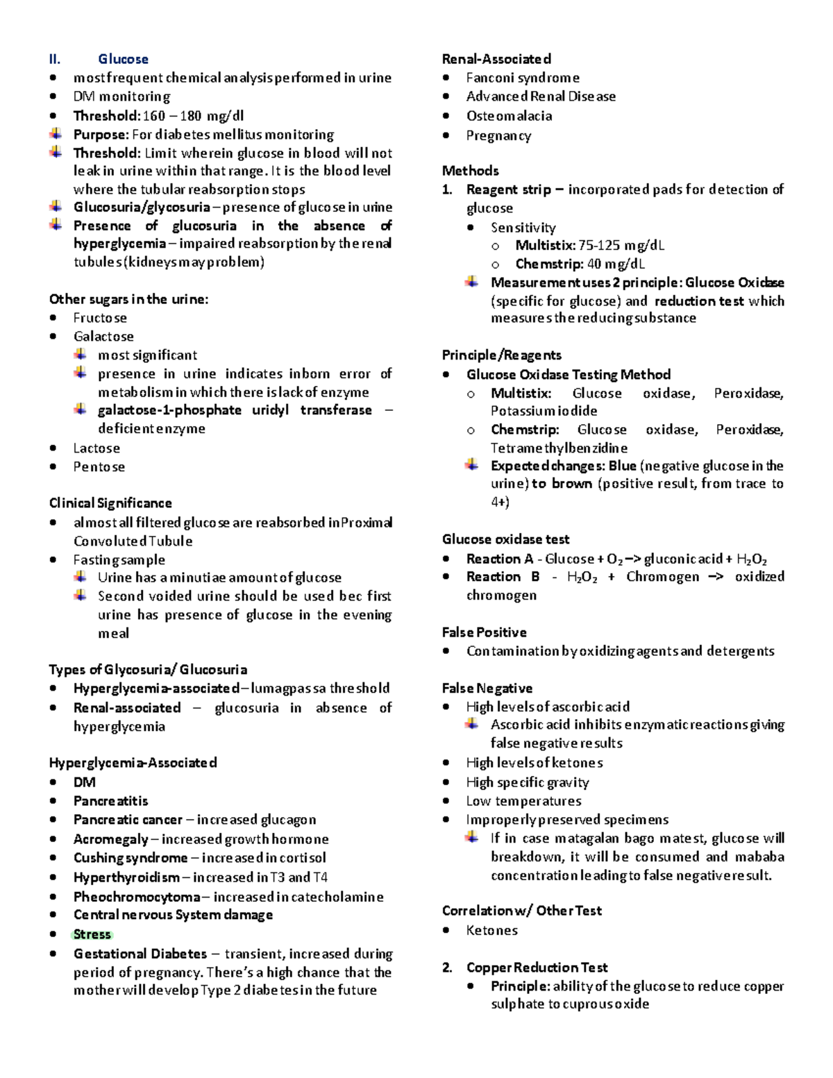 AUBF 2 - AUBF 2.1 - II. Glucose most frequent chemical analysis ...