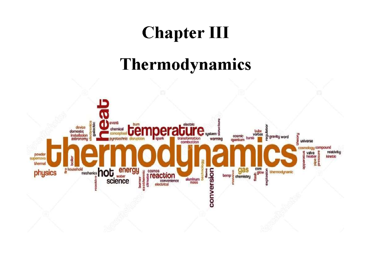 Thermodynamics - Chapter III Thermodynamics Contents Of Chapter 3 ...