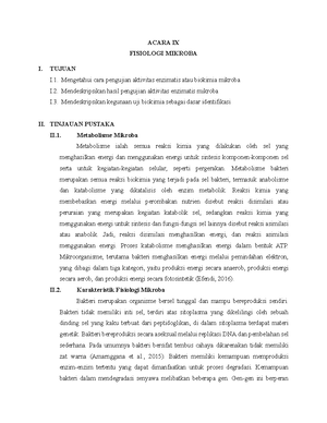 Laporan Praktikum Mikrobiologi - Enumerasi Mikroba - ACARA VII