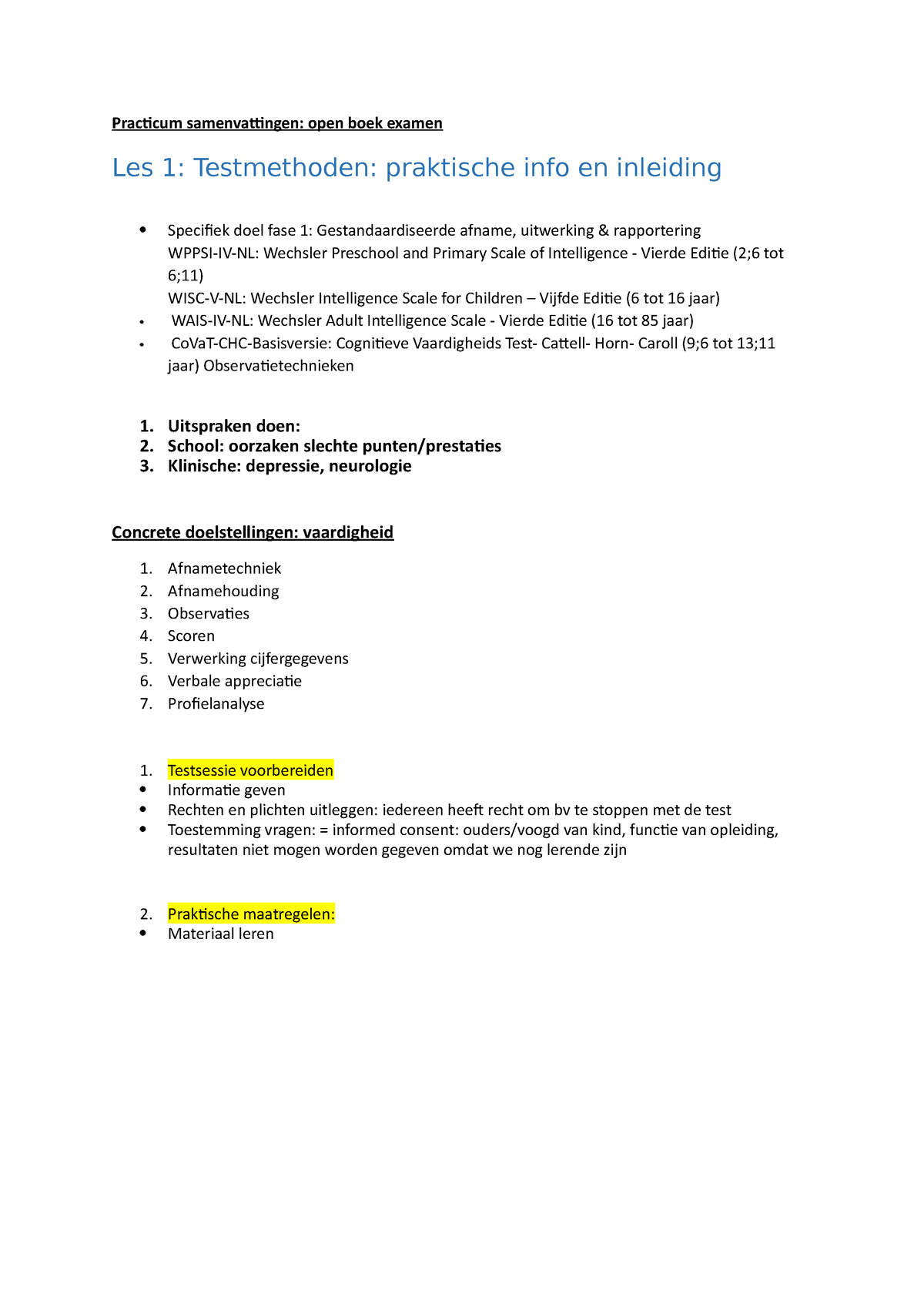 Samenvatting Openboek Ex - Practicum Samenvattingen: Open Boek Examen ...