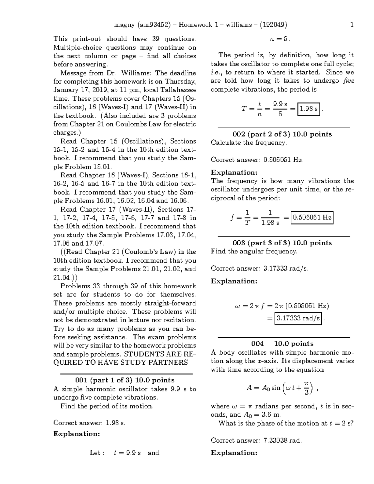 Homework 1-solutions - This print-out should have 39 questions ...