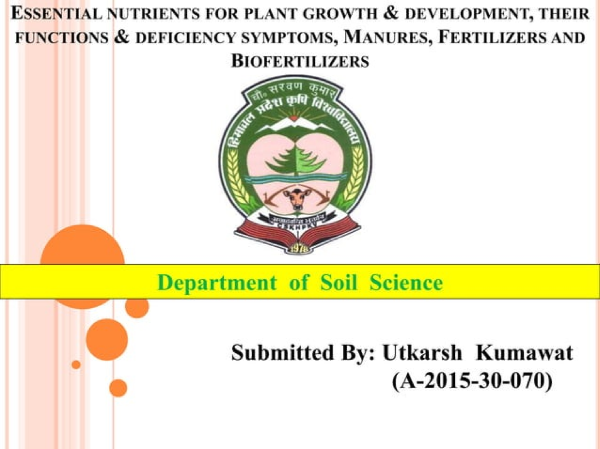 Deficiency - Soil fertility, fertilizer recommendation, integrated ...