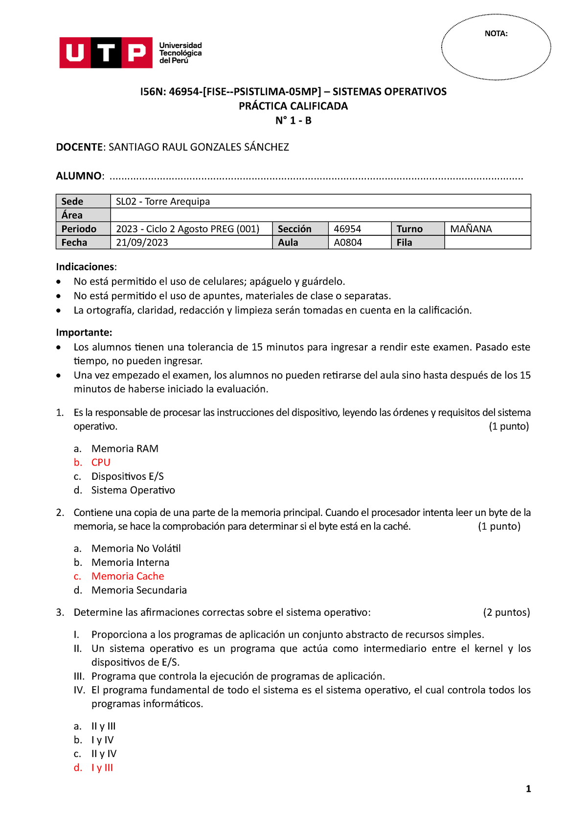 Práctica Calificada 01 - B - Solucionario - 1 I56N: 46954-[FISE ...