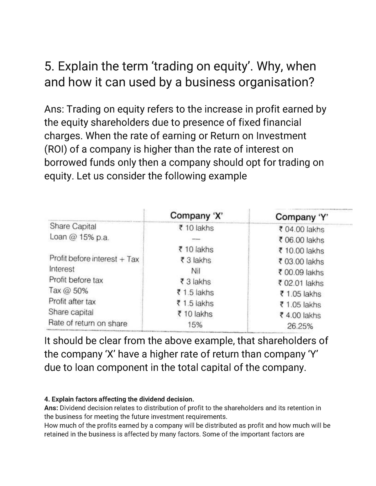 fainecial-manegement-notes-3-5-explain-the-term-trading-on-equity