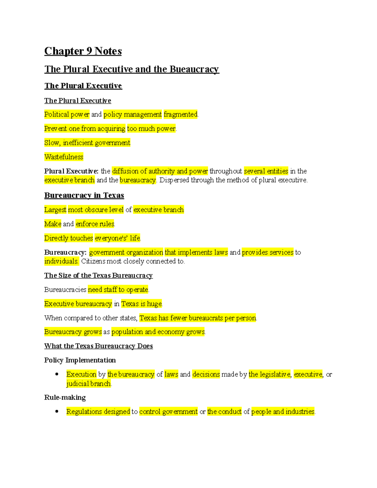 chapter-9-chapter-9-notes-the-plural-executive-and-the-bueaucracy-the