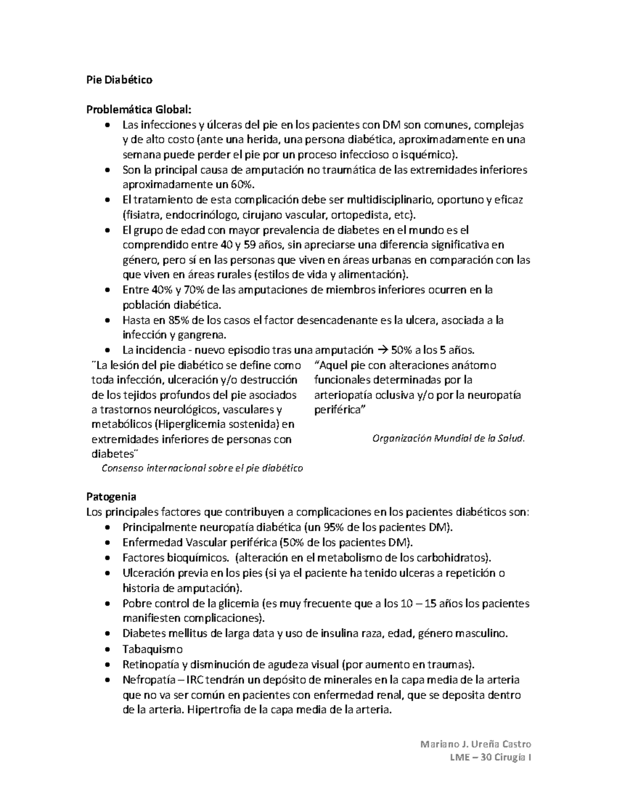 7. Pie Diabético Resumen PRINCIPIOS DE CIRUGIA DE SCHWA Mariano J