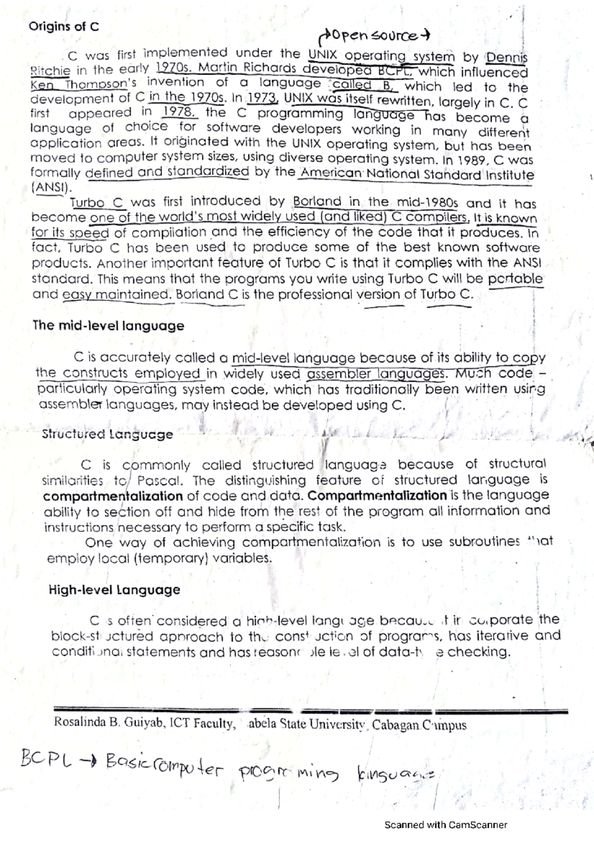 The basic Programming - Bs information - Studocu