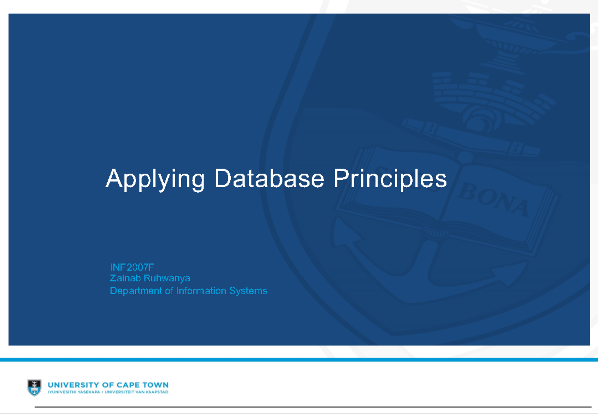 Week 3, l8,9-Conceptual Data Modeling using ER - Applying Database ...