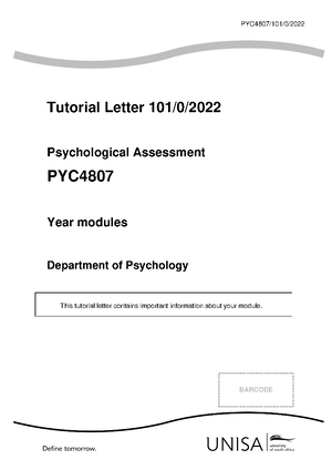Tut 101 - Tutorials - HMPYC80/101/3/ Tutorial Letter 101/3/ Research ...