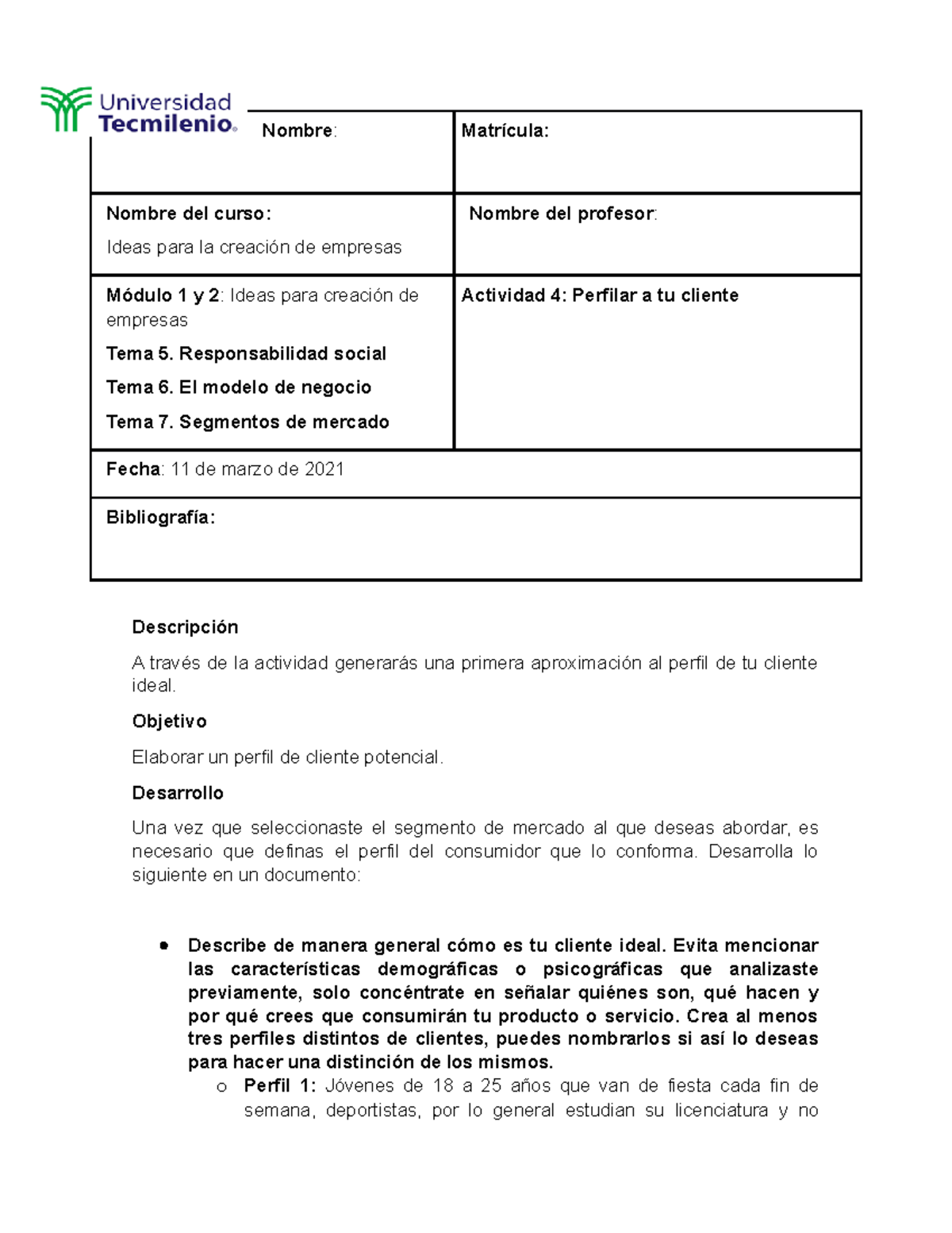 Actividad 4 de ideas para la creación de empresas C - Nombre ...