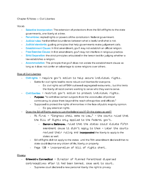 American Politics Chapters 1 Notes - Chapter 1 — The Spirit of American ...