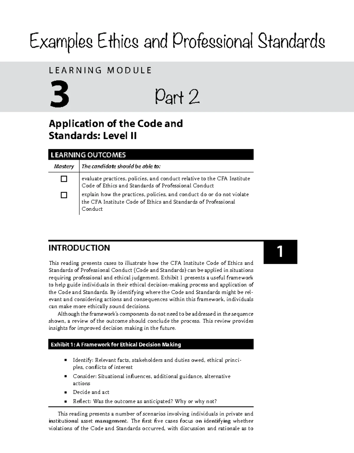 Q11 - notes - CFA Institute. For candidate use only. Not for ...