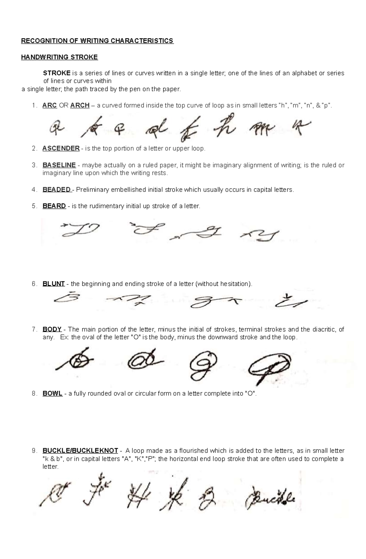 What Is Individual Characteristics In Handwriting