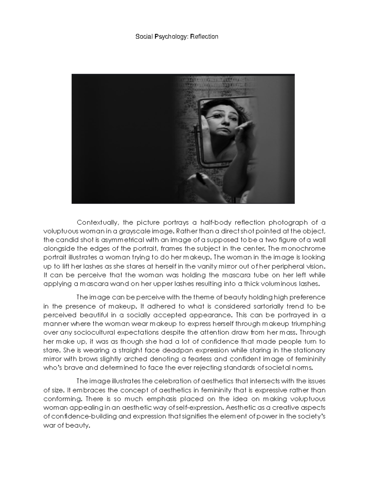 Social Psychology Reflection - Kristin Jan B. Orbeta Social Psychology ...